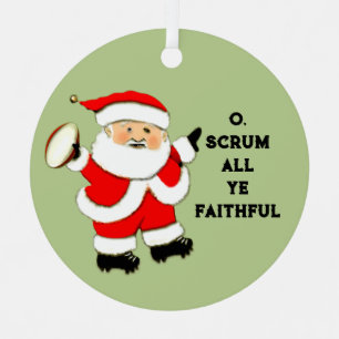 Rugby Holiday Gift Metal Tree Decoration