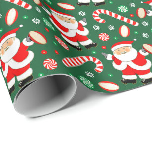 Rugby Holiday Gift Wrapping Paper