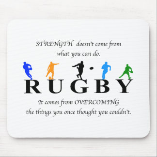 Rugby Inspirational Quote Mouse Mat