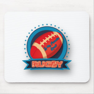 Rugby is My Favourite Sport, American Football Log Mouse Mat