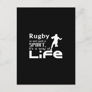 rugby is not just a sport it's a way of life postcard