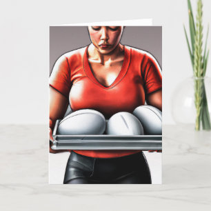 Rugby Is Served Greeting Card