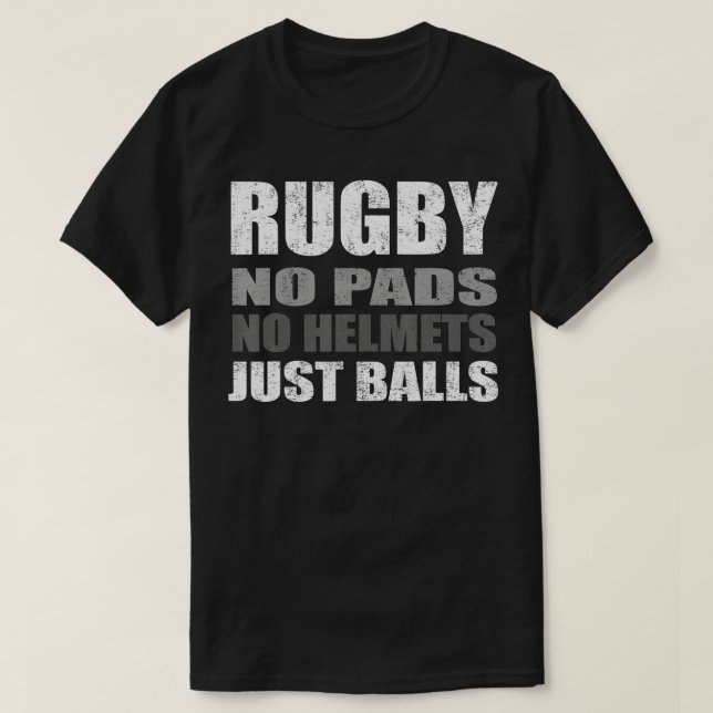 Rugby Just Balls Funny  For Players and Fans  T-Shirt (Design Front)