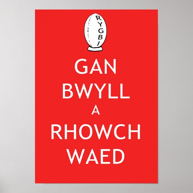 Rugby Keep Calm & Give Blood (Welsh) Poster (Front)