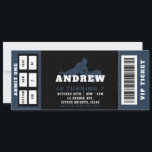 Rugby league Ticket Birthday Party  Invitation<br><div class="desc">Rugby Birthday Party VIP Ticket Invitation</div>