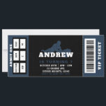 Rugby league Ticket Birthday Party  Invitation<br><div class="desc">Rugby Birthday Party VIP Ticket Invitation</div>