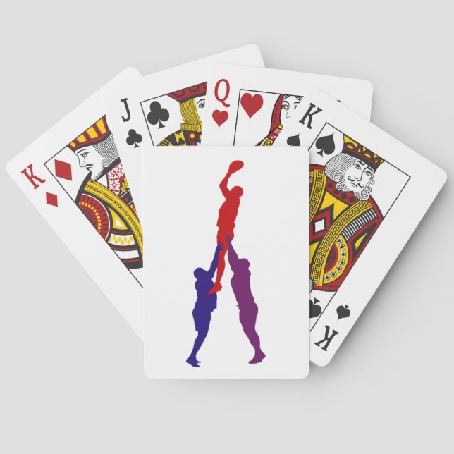 Rugby Lineout Playing Cards (Back)