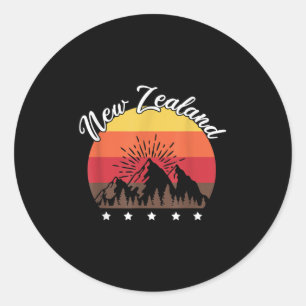 Rugby Lover Kiwi Gift New Zealand  Classic Round Sticker