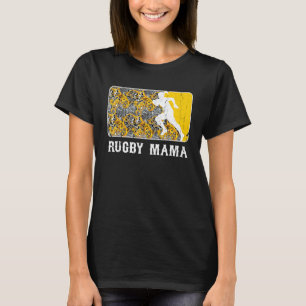 Rugby Mama Leopard Women Mother's Day Vintage T-Shirt