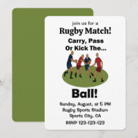 Rugby Match Carry Pass Or Kick The Ball Sports
