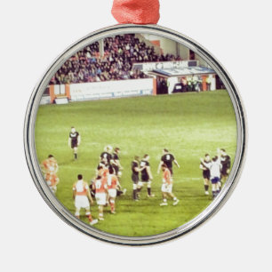 Rugby Metal Tree Decoration
