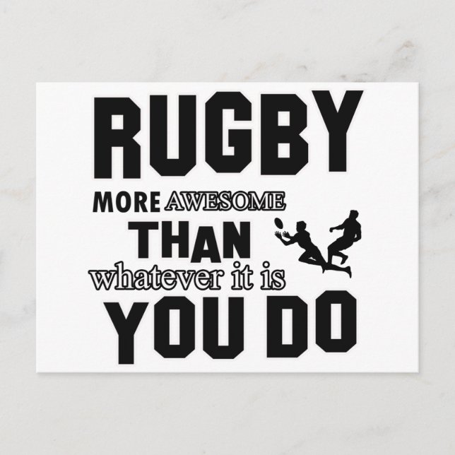 rugby  more awesome postcard (Front)