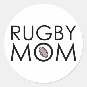 Rugby Mum Classic Round Sticker
