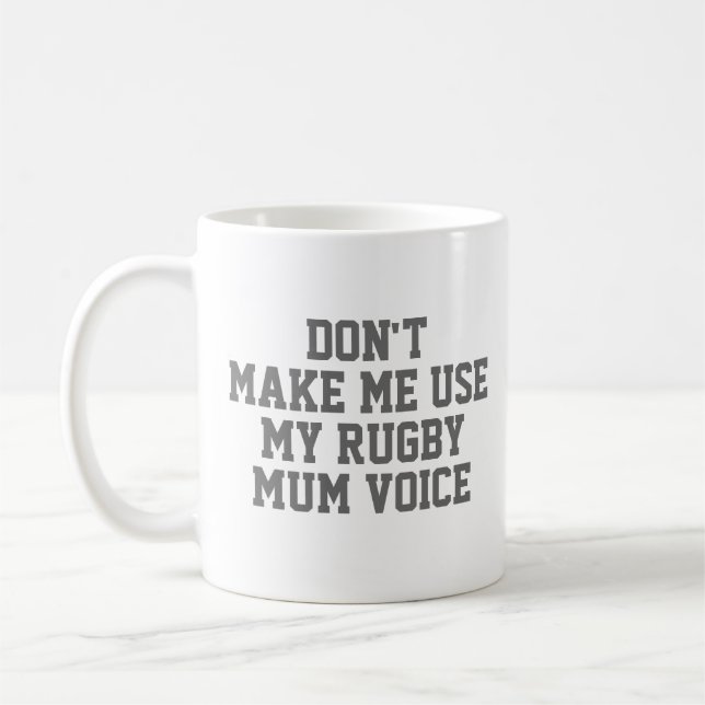 Rugby mum Gift Mug | Funny Quote Slogan Coach (Left)