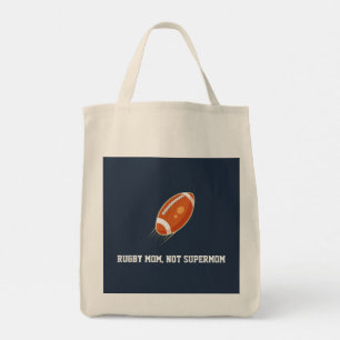 "Rugby Mum, Not Supermom" RUGBY LOVER Tote Bag