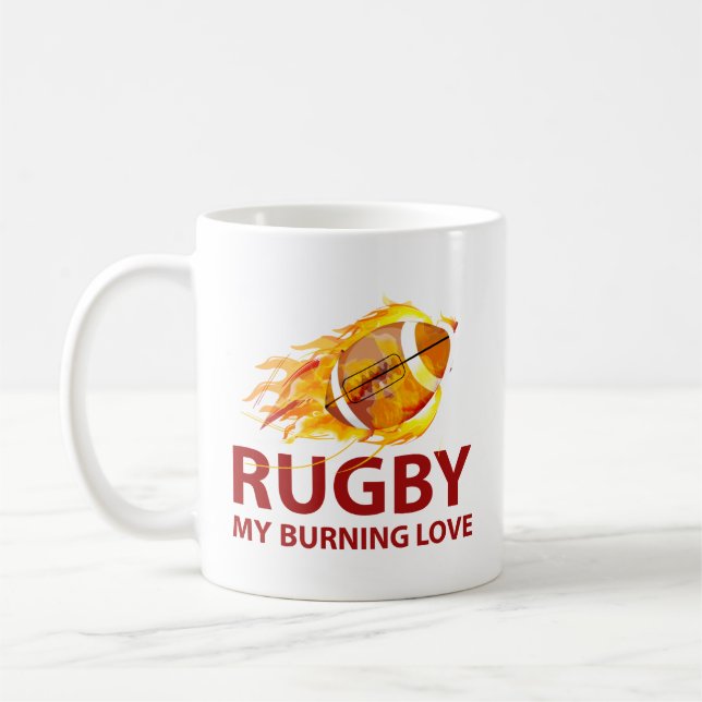 Rugby My Burning Love Coffee Mug (Left)