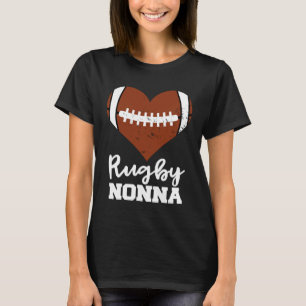 Rugby Nonna Heart  Rugby Player Nonna T-Shirt