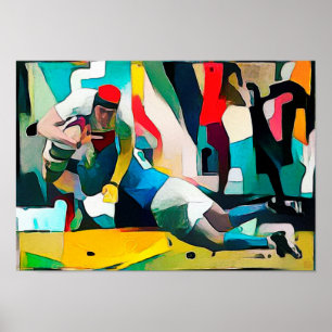 Rugby Painting Print