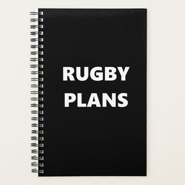 Rugby Planner Sports Theme Rugby Plans (Front)