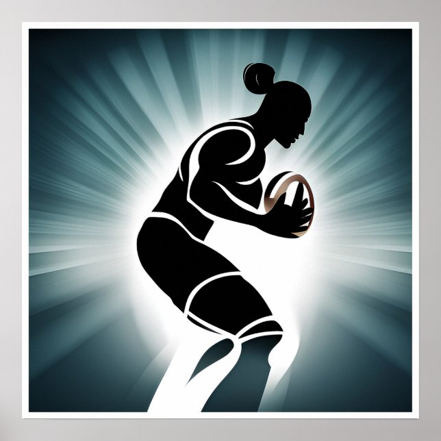 Rugby Player Art Print (Front)