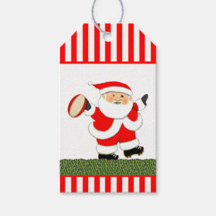 Rugby Player Christmas Gift Tags