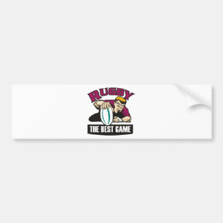 rugby player grounding ball for try bumper sticker