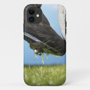 Rugby player kicking ball off tee, close up of Case-Mate iPhone case