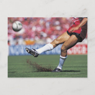 Rugby Player Kicking the Ball Postcard