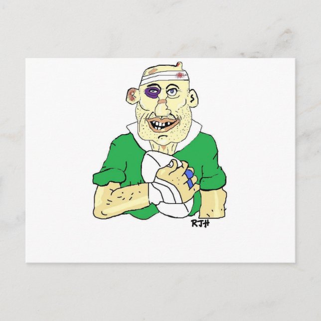 RUGBY PLAYER POSTCARD (Front)