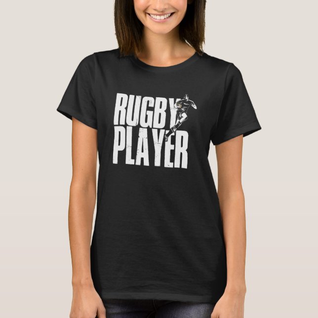 Rugby Player Rugby Player Football Evolution Rugby T-Shirt (Front)