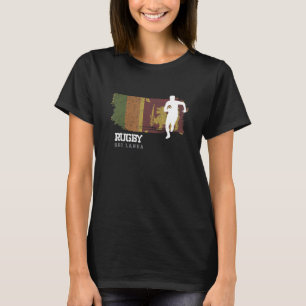 Rugby Player Sri Lanka Flag Sports Ball Rugby T-Shirt