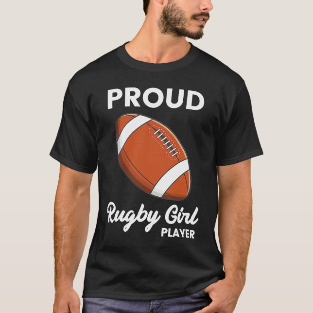 Rugby Player Typography  Coach Sports  Graphic T-Shirt (Front)