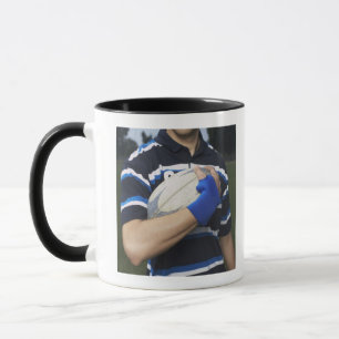 Rugby player with ball mug