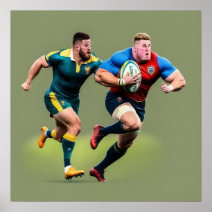 Rugby Players Art Print
