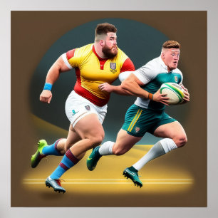 Rugby Players Art Print