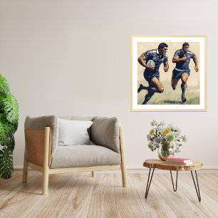 Rugby Players Art Print