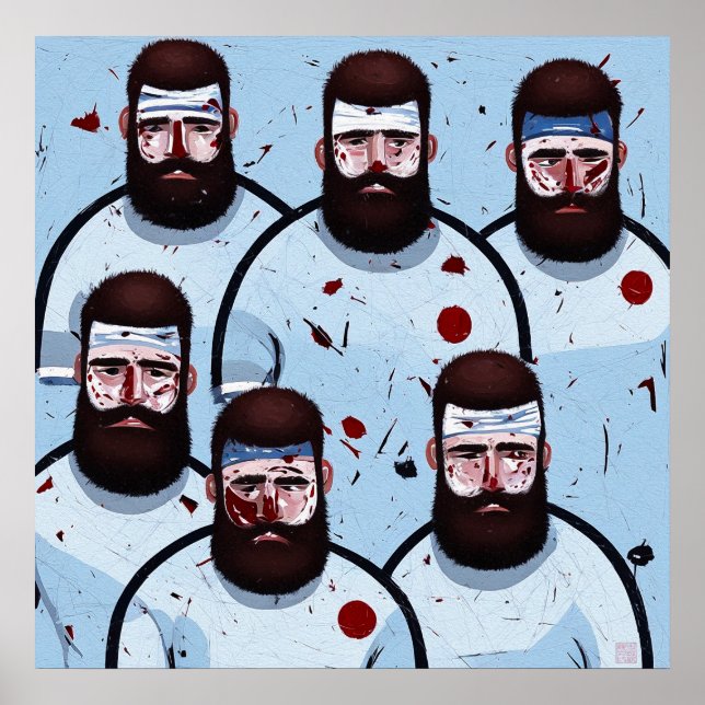 Rugby Players - Canvas Art Print (Front)
