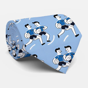 Rugby Players Design Neck Tie