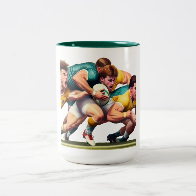 Rugby Players Two-Tone Mug (Center)
