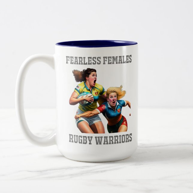 Rugby Players Two-Tone Mug (Left)