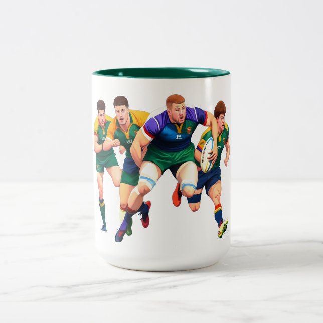 Rugby Players Two-Tone Mug (Center)