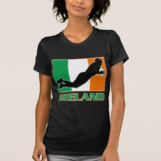 rugby playing diving try ireland flag T-Shirt