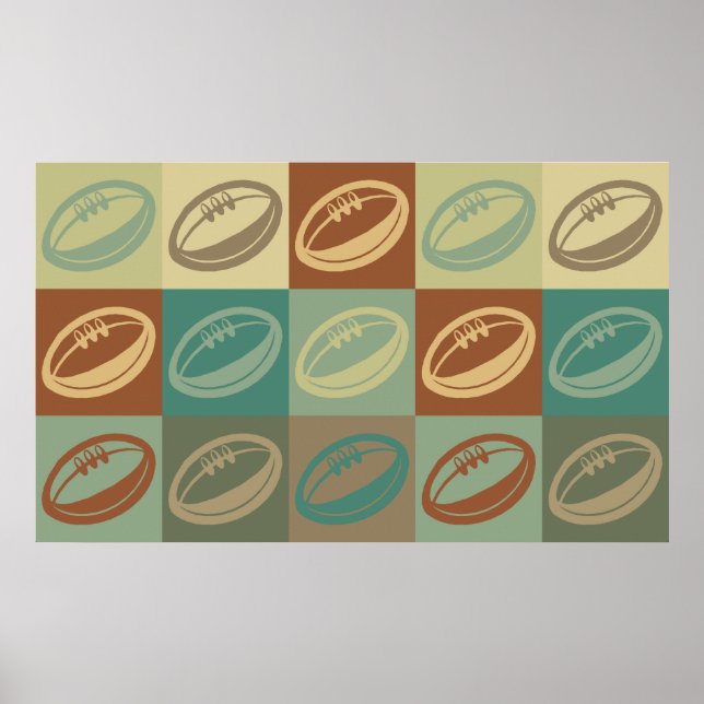 Rugby Pop Art Poster (Front)