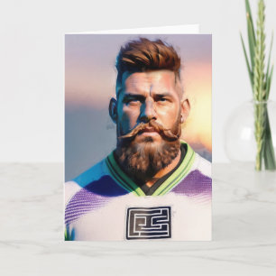 Rugby Portrait - Rugby Greeting Card