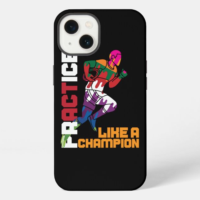 Rugby Practice Like A Champion iPhone Case (Back)