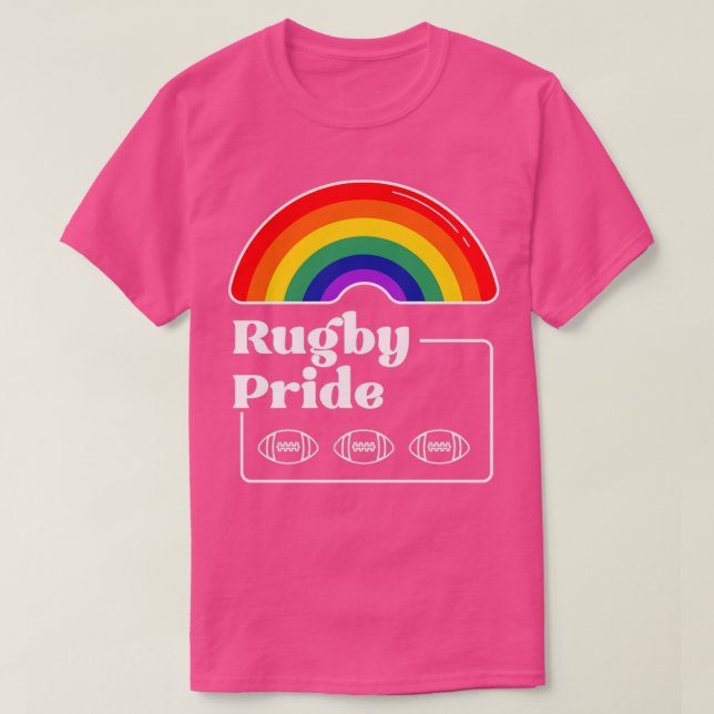 Rugby Pride LGBTQIA Gay T-Shirt (Design Front)