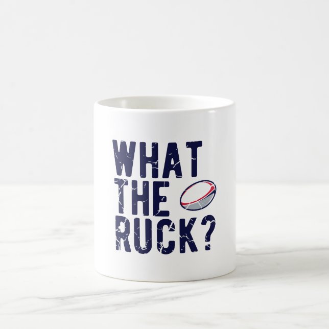 Rugby Pun What the Ruck Rugby Players Gift Coffee Mug (Center)