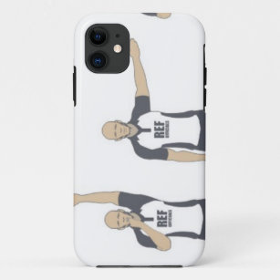 Rugby referee signalling penalty kick, free iPhone 11 case