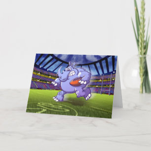 Rugby Rhinoceros Card
