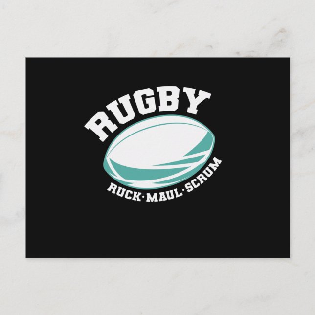 Rugby Ruck Maul Scrum Football Sport Postcard (Front)